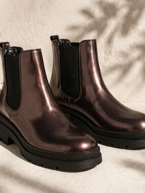 Steve Madden Metallic Brown Chelsea Boots for Kids